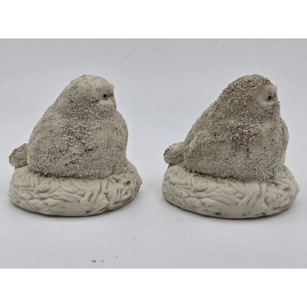 Vintage 1994 Department 56 Snowbabies Easter Chicks‎ On Bird Nest Chickens Dept